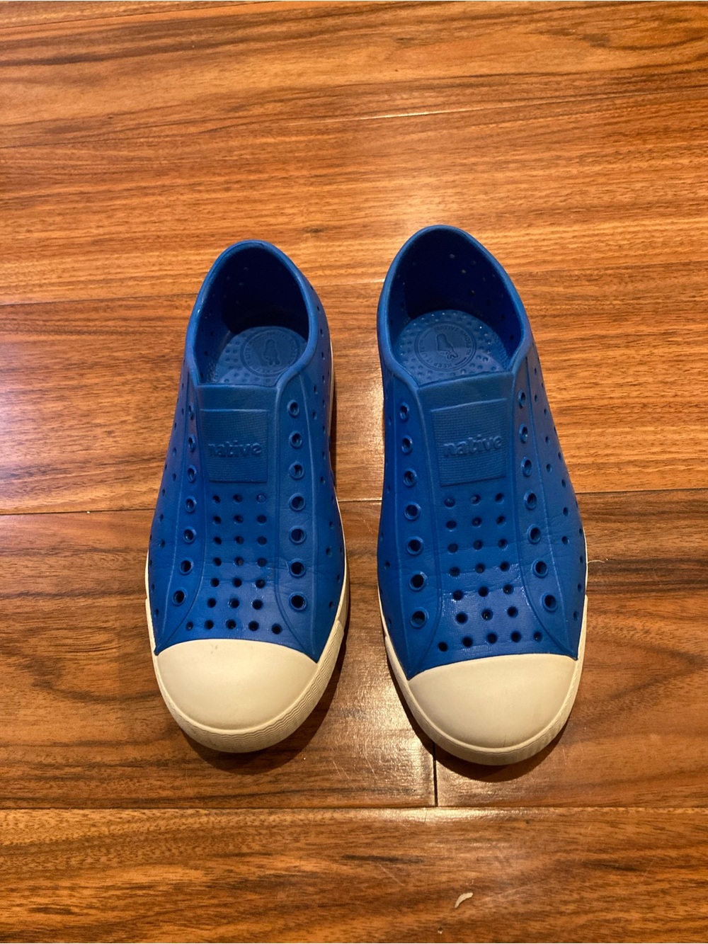 Native Jefferson Shoes Royal Blue/Shell White Big Kids US J2